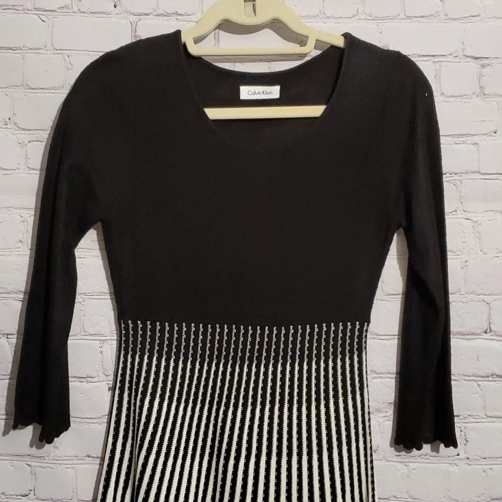 Calvin Klein Knit A-Line Midi Dress - Picture 2 of 7
